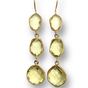 Lemon yellow Drop Earrings